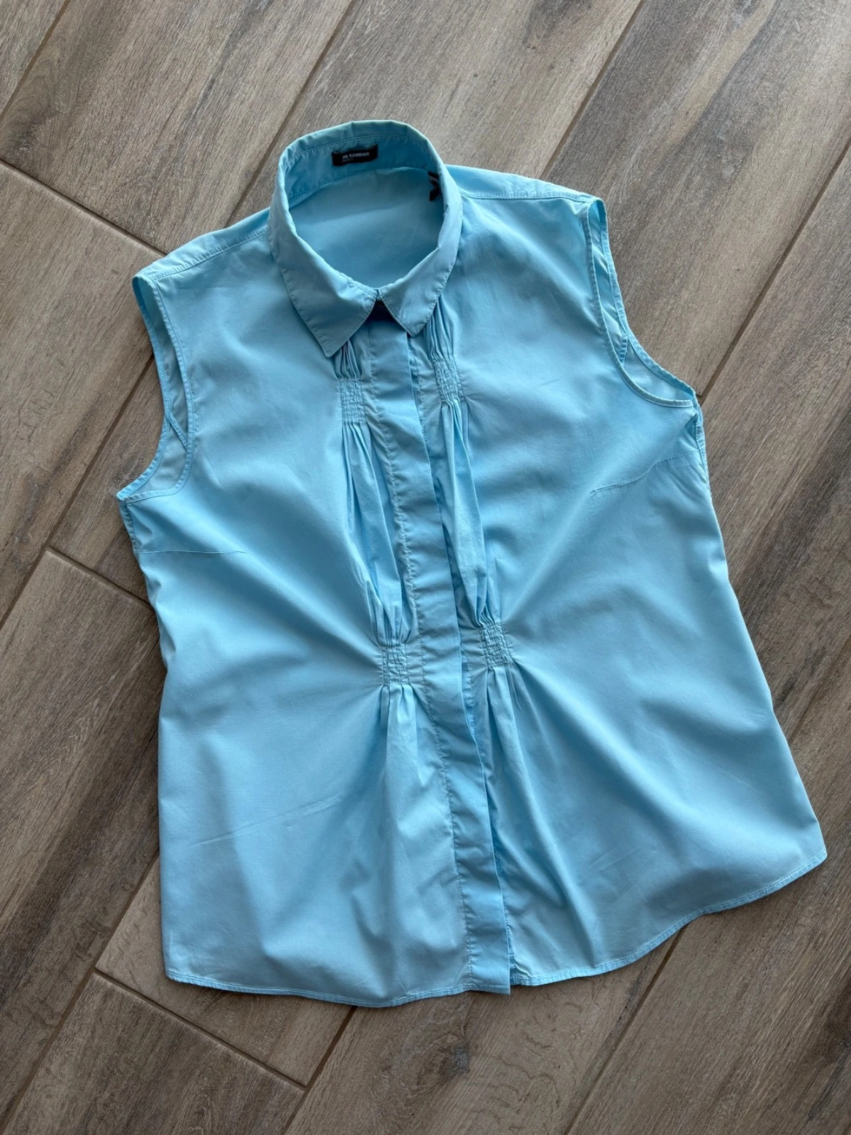 Jil Sander Navy Sleeveless Shirt Blouse Light Blue Size 36 Minimalist
Opens in a new window or tab