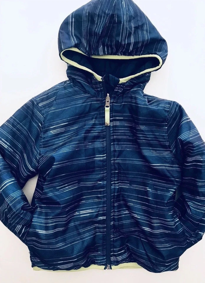 Chaqueta reversible con capucha azul Rugged Bear niños niños talla 5 cremallera completa Foto 4 de 4