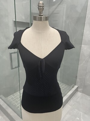 MOSCHINO CHEAP AND CHIC BLACK  SHORT SLEEVE TOP SIZE MEDIUM