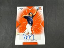 2021 LEAF PERFECT GAME JORDAN MEDELLIN BLANK BACK ORANGE 1/1 AUTO