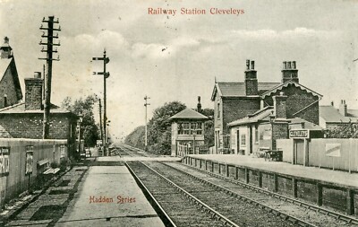 Cleveleys Bahnhof und Stellwerk 1904