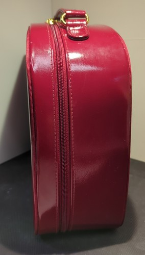 Estee Lauder Train Case Cosmetic Bag, Red Patent Leather / Vinyl, Pre-Owned - Picture 2 of 18