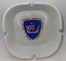 Allied Forces Northern Europe Ashtray 1270 Figgjo Norway White Johan Thomsen AS