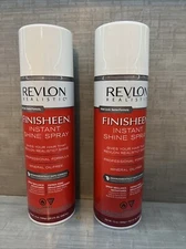 2 Revlon Finisheen Instant Shine Oil Sheen Conditioning Spray 13 oz (18.5) LARGE