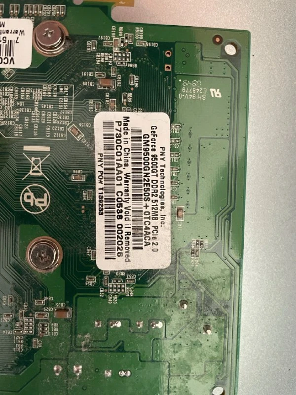 PNY GeForce 9500 GT 512MB DDR2 128-Bit 2x DVI PCI-E VCG955512GXPB - Image 2 of 3