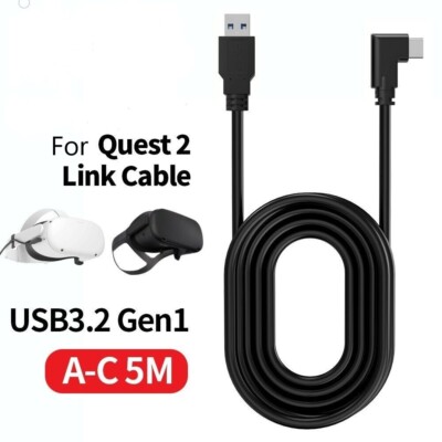 Link Cable for Meta Quest Pro, Oculus Quest 2 and 3 VR Type C-A PC