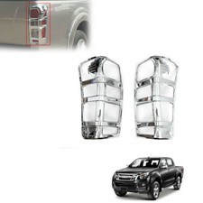 FOR ISUZU D Max D-Max 2012-2018 STX REAR TAIL LIGHT GUARDS COVERS PAIR IN CHROME