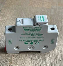 LITTELFUSE POWR-SAFE LPSM-CH MIDGET FUSE HOLDER 30A 600V 1 POLE