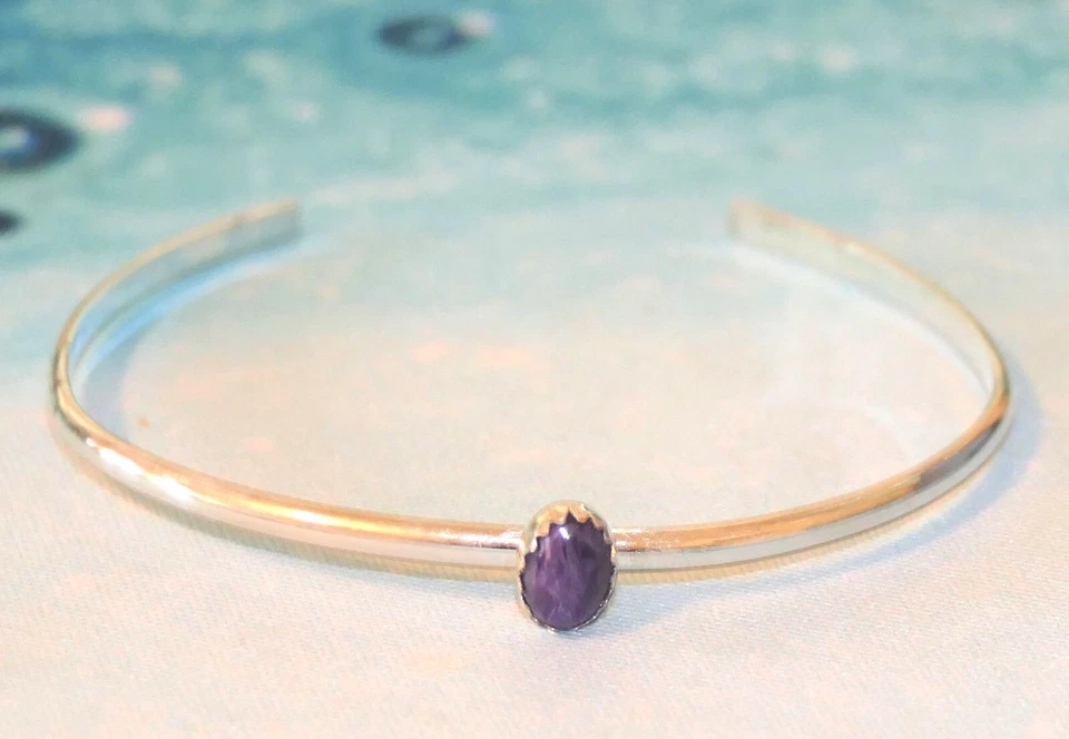 Carolina Sundance Sterling Silver Sugilite Cuff Bracelet - Image 2 of 4