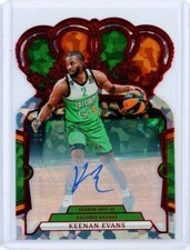 2023-24 Panini Crown Royale Euroleauge KEENAN EVANS Red AUTO Autograph 16/49