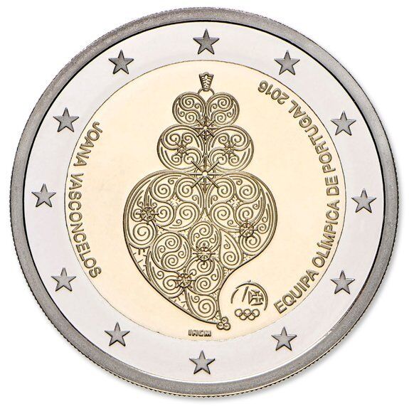 portugal coins 2 Euro 2016 Olimpic UNC