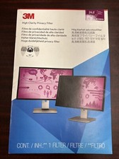 3M HC240W1B 16:10 Aspect Ratio High Clarity Privacy Filter for 24" Monitor New