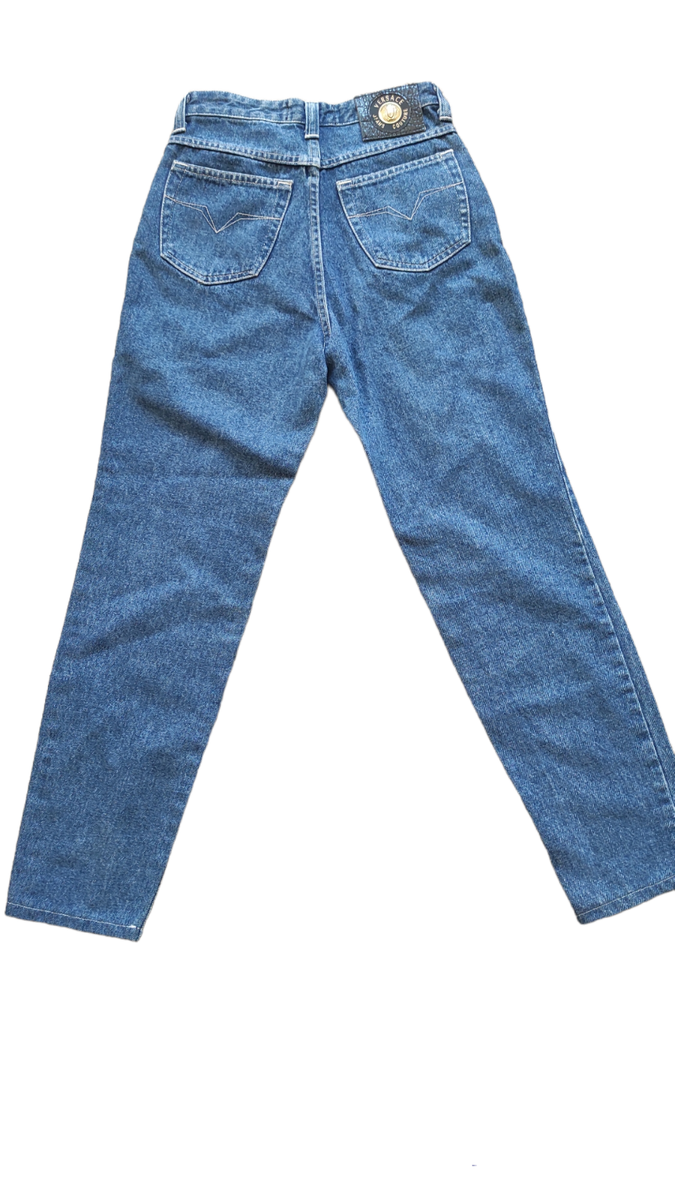 Rare Versace Jeans Couture High Waist Denim Jeans Gold tuned