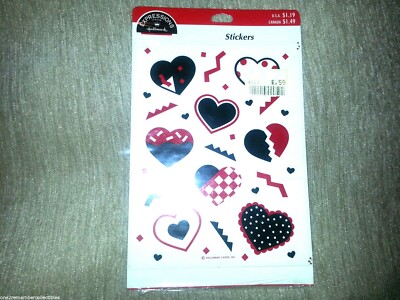 Expressions Von Hallmark 4 Blätter 32 Herz Sticker Geschenk Seals Vintage Neu