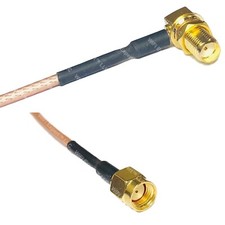 RG316 SMA FEMALE ANGLE to RP-SMA MALE RF Cable Rapid-SHIP LOT
