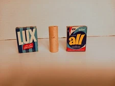 Dollhouse Miniature Boxes Lux Soap Flakes, Paper Towels, and All Laundry Soap