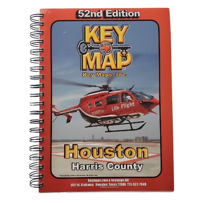 Houston Harris County Texas 2013 Key Map 52nd Edition By Key Maps Inc Atlas Grid