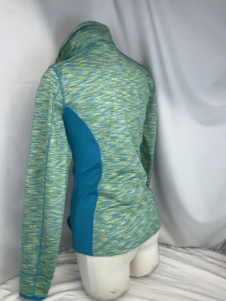 Chaqueta de Yoga Koppen XS Mujer Verde Azul Poli Elastizada Cremallera Completa LNWOT YGI E0-365 Foto 4 de 4