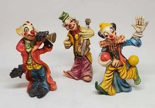 Vintage Norleans Hand-Painted Resin Clown Figurines Set of 3   Italy