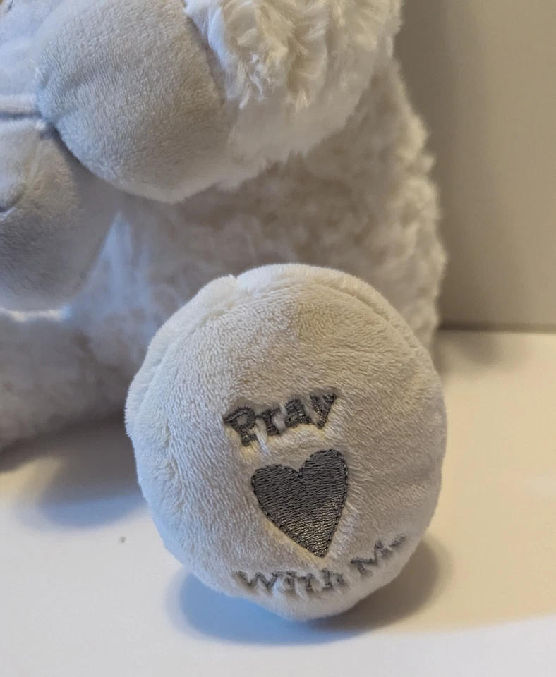 Peluche Demdaco Blanco Ora Conmigo Cordero Ahora Me Acuesto A Dormir Jesús - Funciona Foto 3 de 4