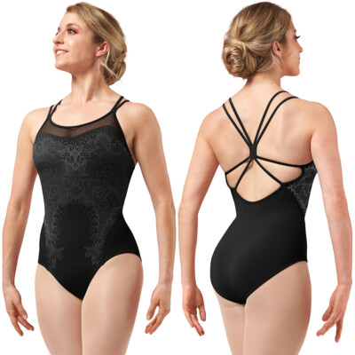 Bloch Ballett - Spagetti Criss Cross Trikot Lace Print - L0257