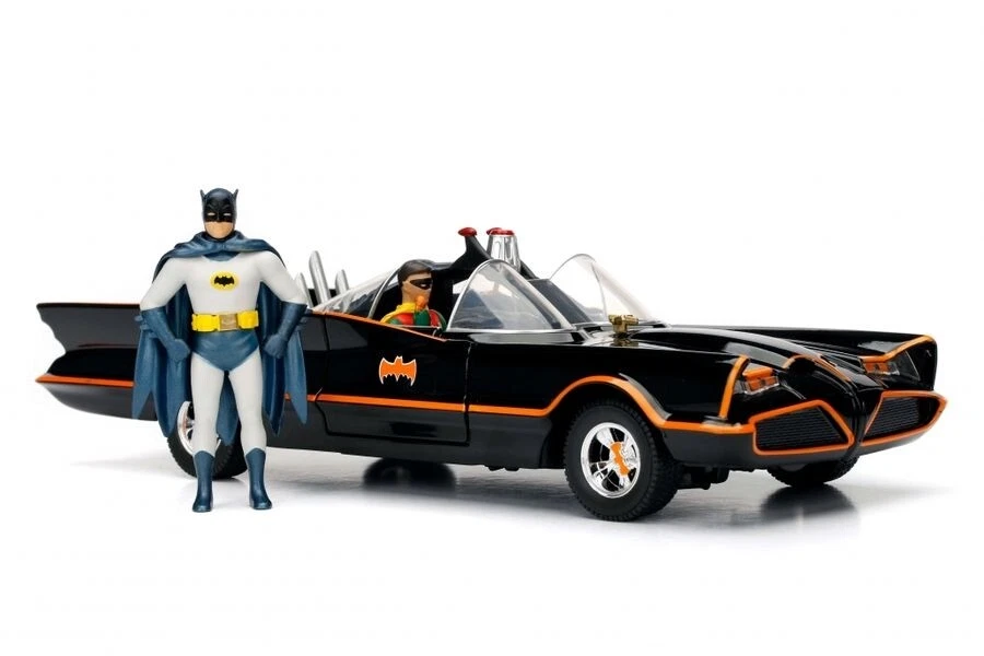 Batman (1966) Batmobile Vehicle 1:24 w/Batman & Robin Figure [OE] - Image 2 of 3