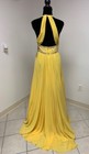 Sz 6-8 Mori Lee Bright Yellow Hi Neck Backless Prom Homecoming Formal Dress NWT — photo 3