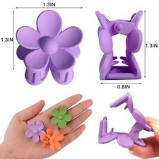 Palksky Small Flower Hair Claw Clips for Women Girls Kids, 10 PCS Tiny Hair Claw