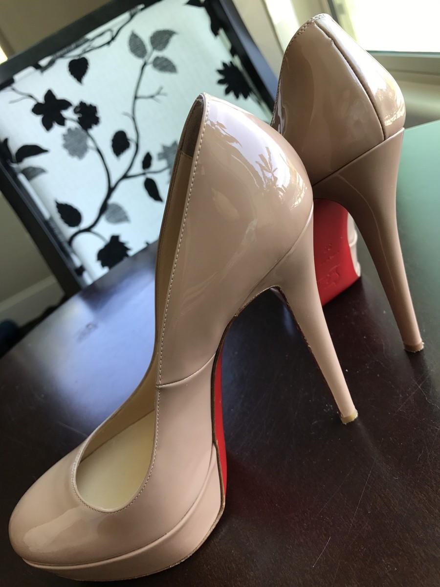 値下げ不可！【美品】Christian Louboutin ベージュ 38 Christian Louboutin Bianca Patent Nude 38 | eBay