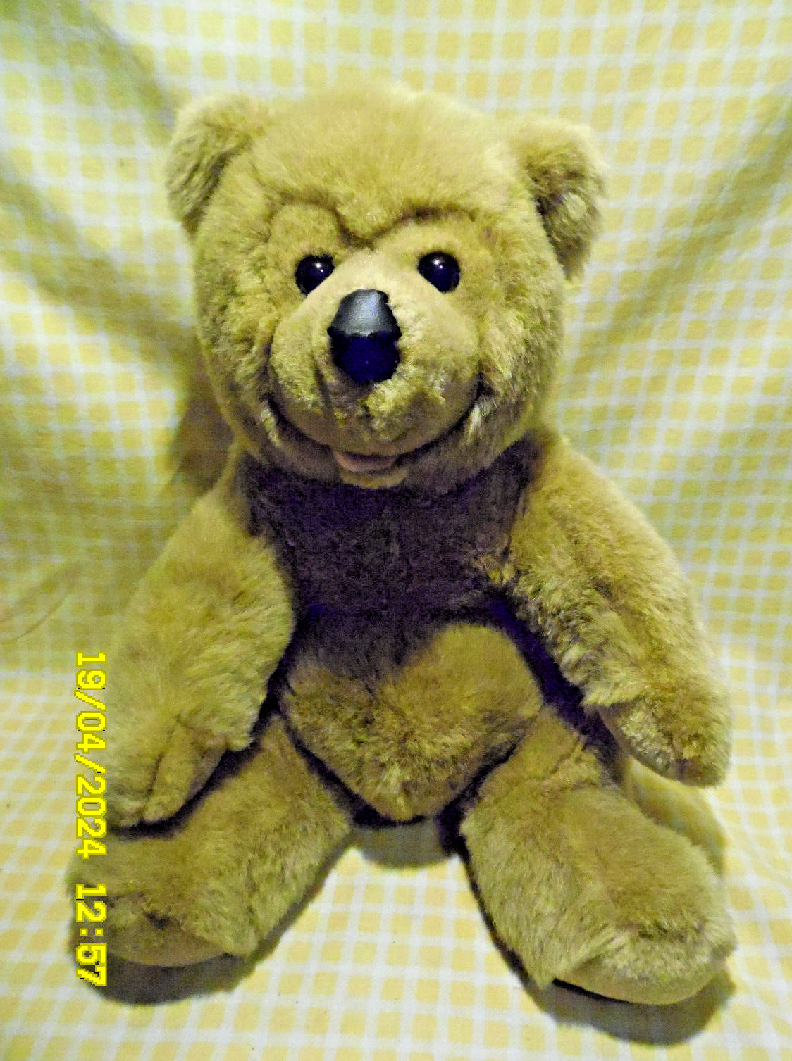 Ours en peluche doudou vintage ZHOMGMA TOYS pour décoration chambre rétro