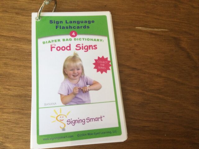 Signing Smart Diaper Bag Flashcards: Food Signs