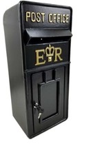 Post Box Letterbox Replica ER Lockable Front Door Cast  Post Office Mail Box