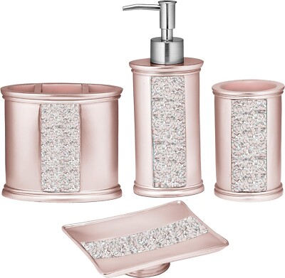 Set Completo Accessori Bagno 5 Pezzi Design Moderno In Plastica - Beige | Leroy Merlin