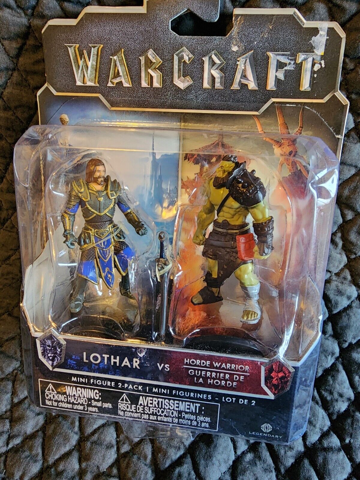 New NOS World of Warcraft Lothar vs Horde Warrior Mini Figure 2-Pack movie
