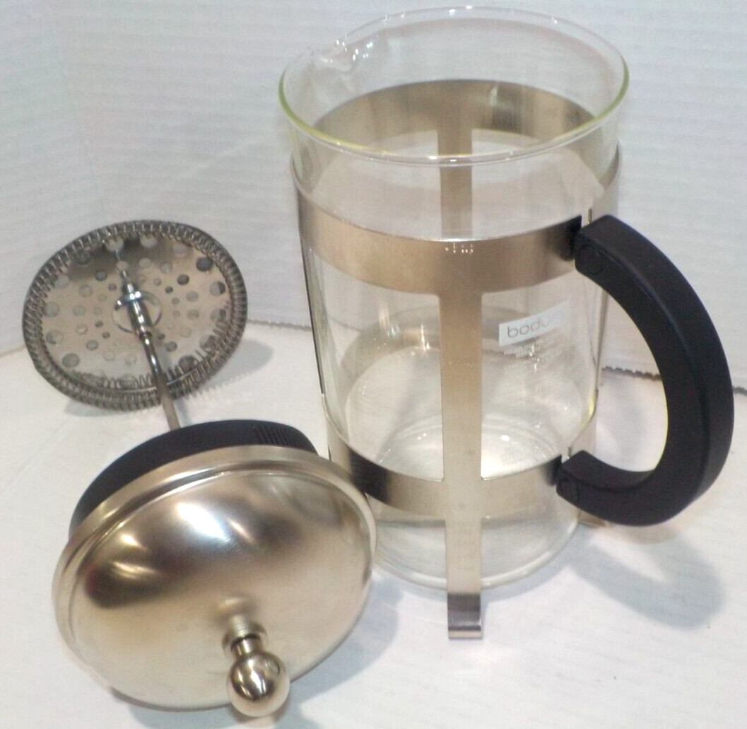 Glass And Stainless Steel 8 Cups (l@@k)