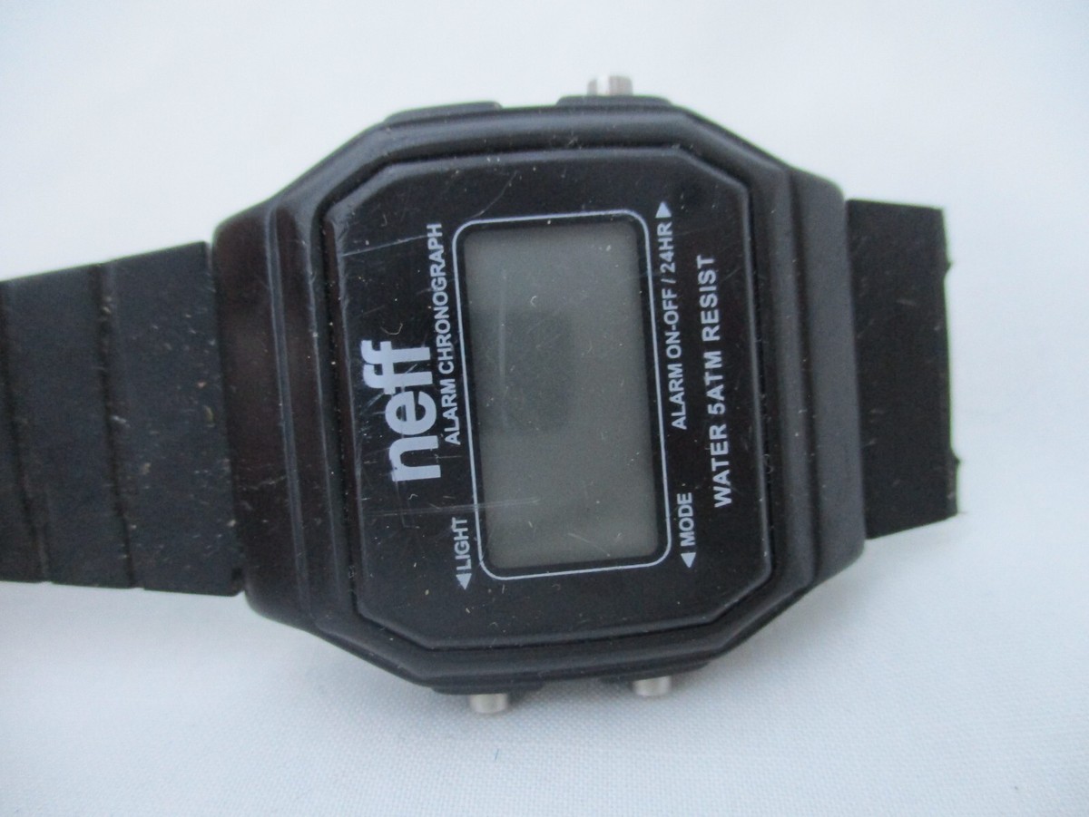 Reloj digital Neff Flava unisex adulto negro resistente al agua 165 pies