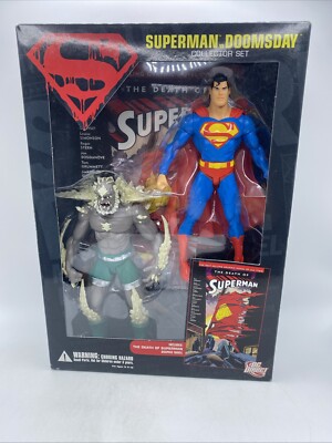 DC Direct Superman vs Doomsday Action Figure Collector Set MIP 2007