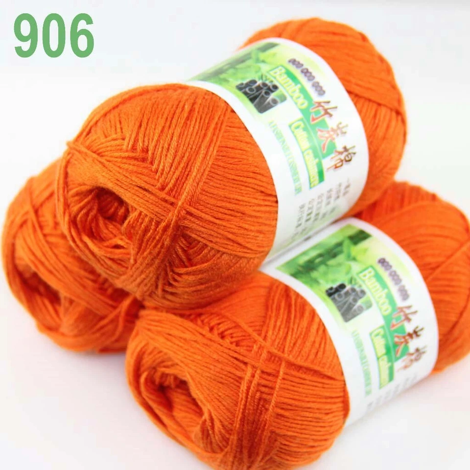 Sale Lot 6SkeinsX50g Soft Bamboo Cotton Baby Wrap Hand Knitting Crochet Yarn 906 - Image 2 of 4
