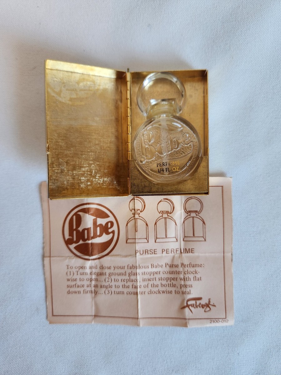 Vintage 1970s Fabergé Babe Perfume Bottle and Metal Case