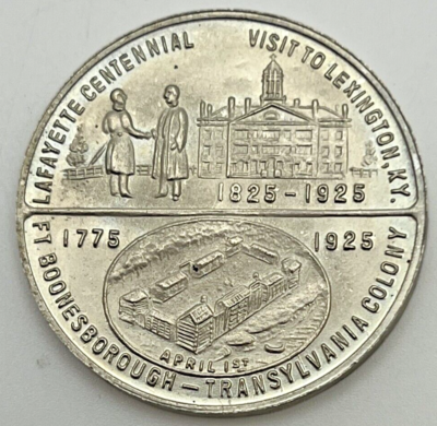 1925 Lexington Kentucky Sesquicentennial Token Daniel Boone 1725
