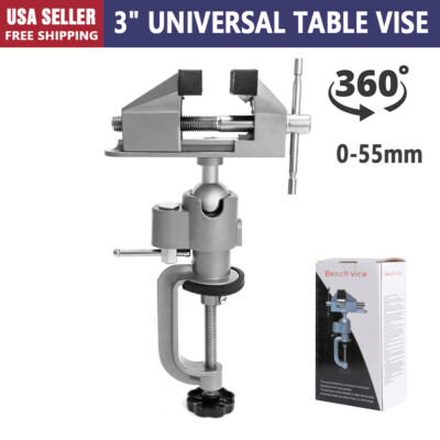 Swivel 3'' Universal Table Vise Tilts Rotate 360° Universal Work Light duty / US