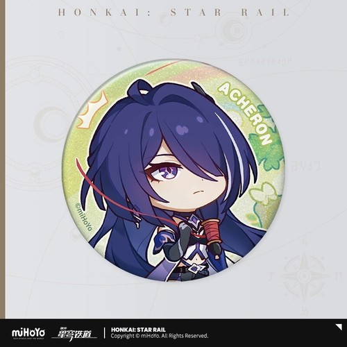 Hoyoverse Official Honkai: Star Rail New Year Greetings Pin Aventurine Acheron - Imagen 2 de 8
