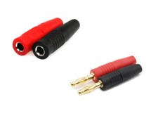 ✅ 4 x SET Bananenbuchse 4mm Buchse Isoliert Bananenstecker Goldstecker Hifi