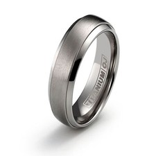 Titanium Wedding Ring Domed Brush Surface Free Engraving Titanium Band SZ 6-12