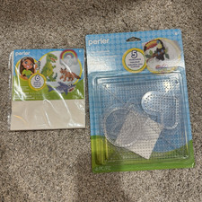 Perler Clear Pegboards 5 Pack and sheet pack with 6 Sheets Paper
