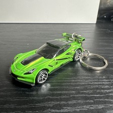 Corvette C7.R Green Keychain 1:64 Diecast Hot Wheels Matchbox Gift