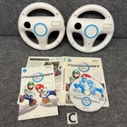 Mario Kart Wii [Wheel Bundle] Wii Complete w/ Manual CIB 2 Wheels VGC