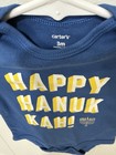 Carter's 3M Baby First Hanukkah Holiday Long Sleeve Bodysuit Snap Unisex — photo 2