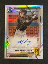 Max Ferguson 2021 Bowman Chrome 1st Auto Refractor /499 Padres 