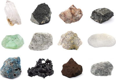 Rock & Mineral Kit, 12 Pieces - Includes Metamorphic, Igneous, Sedimentary Rock